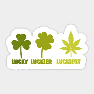 Lucky Luckier Luckiest Sticker